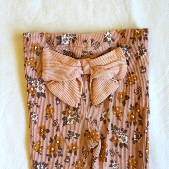 nicole miller new york ribbed boho floral leggings 12 months baby girl - Picture 5 of 5